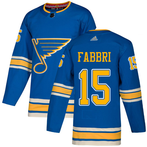 Adidas St. Louis Blues #15 Robby Fabbri Light Blue Alternate Authentic Stitched Jersey Men's