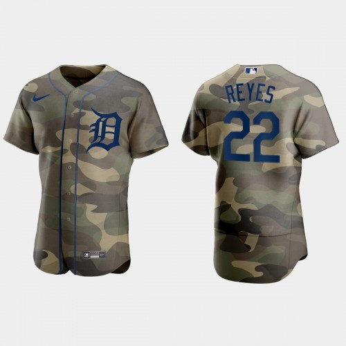 Detroit Detroit Tigers #22 Victor Reyes Men's 2021 Armed Forces Day Authentic Jersey -Camo Men's