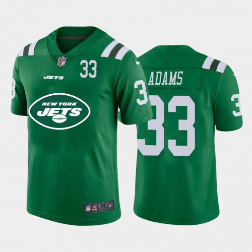 New York New York Jets #33 Jamal Adams Green Men's Big Team Logo Player Vapor Limited Jersey Men's