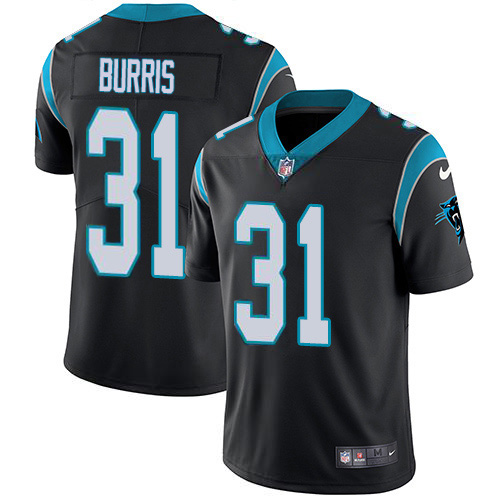 Carolina Panthers #31 Juston Burris Black Team Color Youth Stitched Vapor Untouchable Limited Jersey Youth