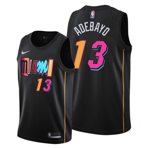 Miami Miami Heat #13 Bam Adebayo Mens 2021-22 City Edition Black Jersey Mens