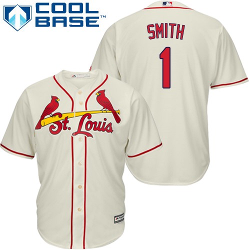 St.Louis Cardinals #1 Ozzie Smith Cream Cool Base Stitched Youth Jersey Youth