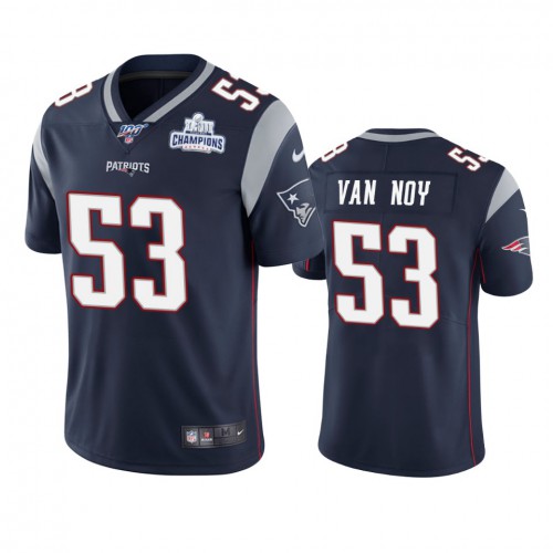 New England New England Patriots #53 Kyle Van Noy Navy Super Bowl LIII Champions Vapor Limited Jersey Men's