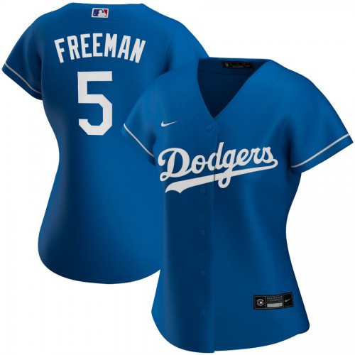 Los Angeles Los Angeles Dodgers #5 Freddie Freeman Women's Alternate 2020 Player Jersey - Royal Womens