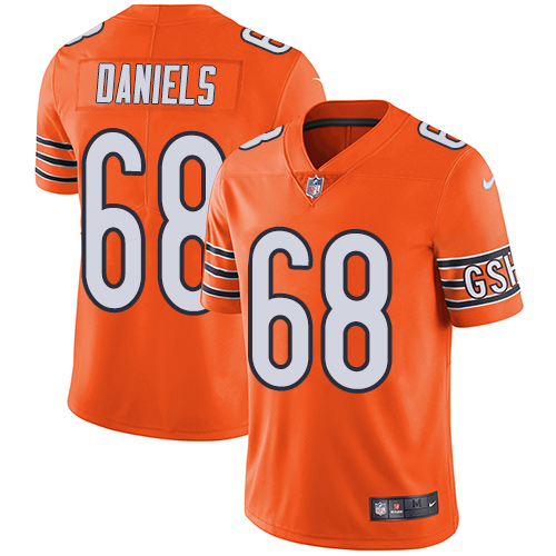 Chicago Bears #68 James Daniels Orange Men's Stitched Limited Rush Jersey Men's