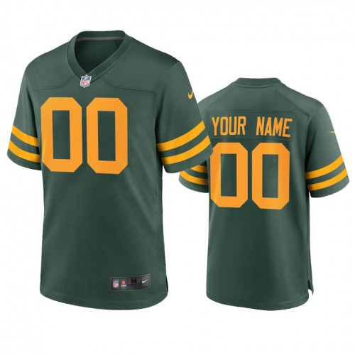 Green Bay Packers Custom Men's Alternate Game Player Jersey - Green