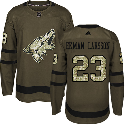 Adidas Arizona Coyotes #23 Oliver Ekman-Larsson Green Salute to Service Stitched Jersey Men's
