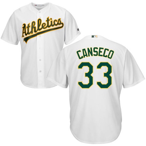 Oakland Athletics #33 Jose Canseco White Cool Base Stitched Youth Jersey Youth