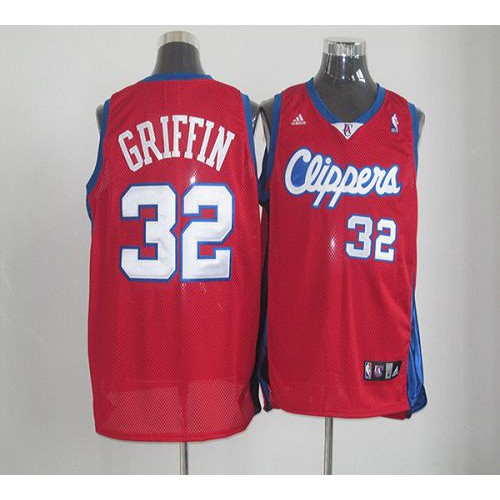 Los Angeles Clippers #32 Blake Griffin Red Mesh Los Angeles Clippers On Front Stitched Jersey Mens