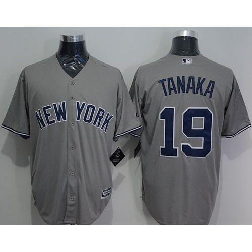 New York Yankees #19 Masahiro Tanaka Grey New Cool Base Stitched Jersey Men's
