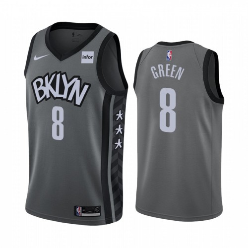 Brooklyn Nets #8 Jeff Green Gray Youth Swingman Statement Edition Jersey Youth
