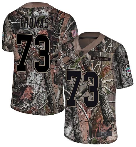 Browns #73 Joe Thomas Camo Youth Stitched Limited Rush Realtree Jersey