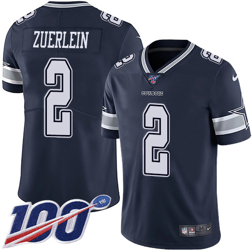 Dallas Cowboys #2 Greg Zuerlein Navy Blue Team Color Youth Stitched 100th Season Vapor Untouchable Limited Jersey Youth