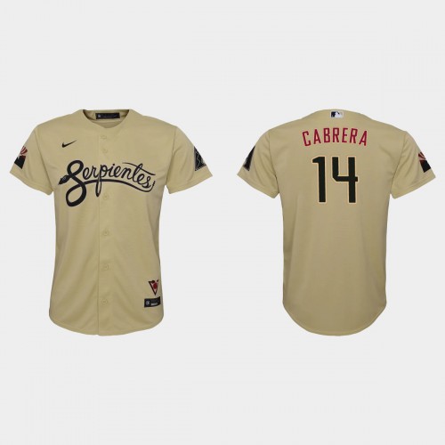 Arizona Arizona Diamondbacks #14 Asdrubal Cabrera Youth 2021 City Connect Jersey Gold Youth