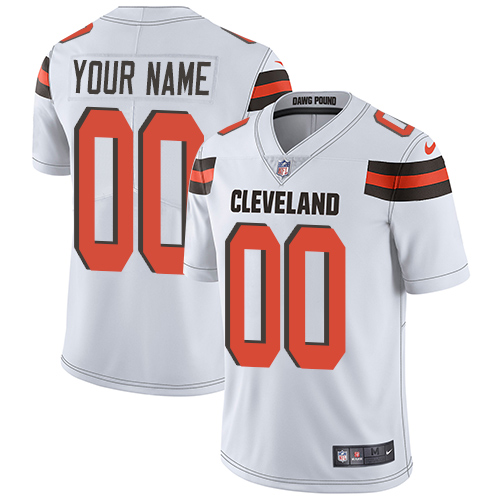 Cleveland Browns Customized White Stitched Vapor Untouchable Limited Youth Jersey