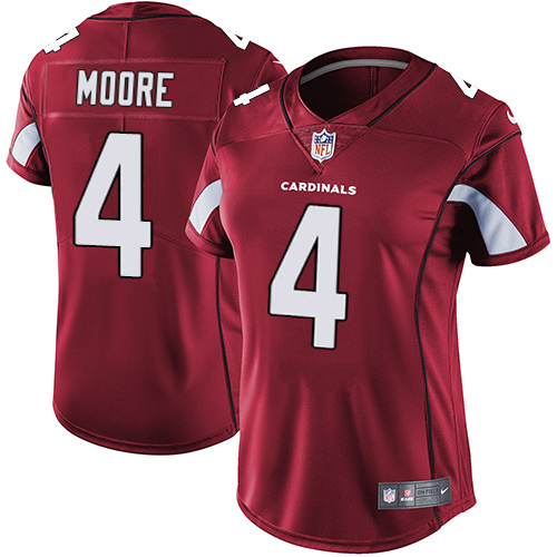 Cardinals #4 Rondale Moore Red Team Color Women's Stitched Vapor Untouchable Limited Jersey