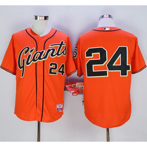 San Francisco Giants #24 Willie Mays Orange Cool Base Stitched Jersey Men's