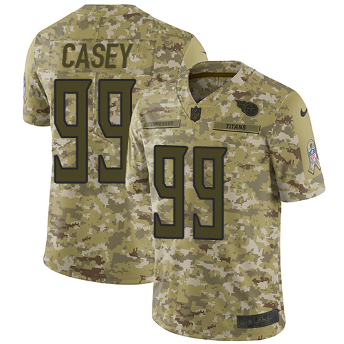 Tennessee Titans #99 Jurrell Casey Camo Youth Stitched Limited 2018 Salute to Service Jersey Youth