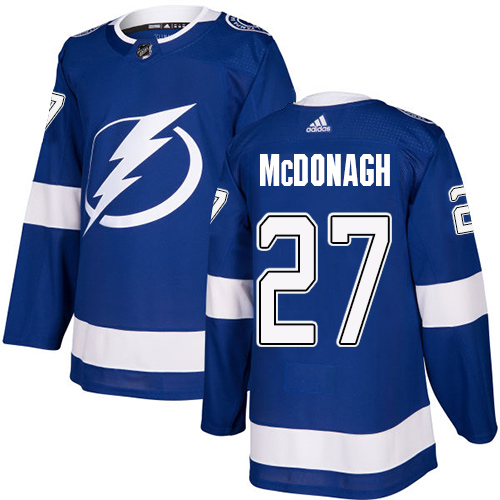 Adidas Tampa Bay Lightning #27 Ryan McDonagh Blue Home Authentic Stitched Youth Jersey Youth