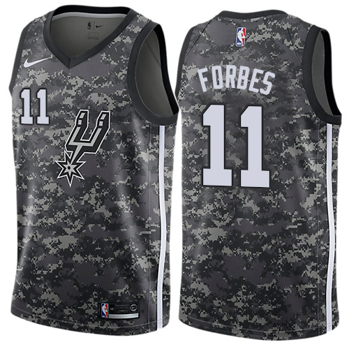 San Antonio Spurs #11 Bryn Forbes Black Swingman City Edition 2018/19 Jersey Mens