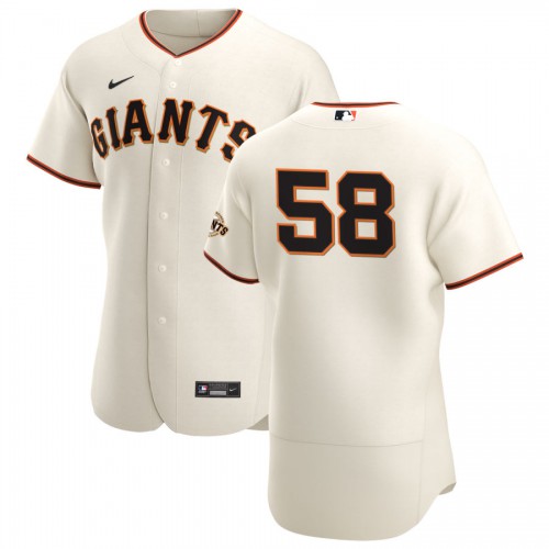 San Francisco San Francisco Giants #58 Trevor Gott Men's Cream Home 2020 Authentic Player Jersey Men's