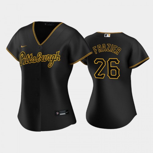 Pittsburgh Pittsburgh Pirates #26 Adam Frazier Game Women's Alternate Jersey - Black Womens