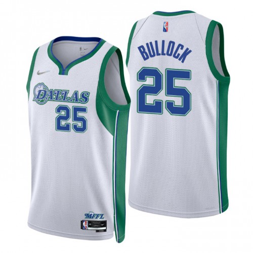 Dallas Dallas Mavericks #25 Reggie Bullock Mens White 2021/22 Swingman Jersey - City Edition Mens