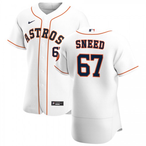 Houston Houston Astros #67 Cy Sneed Men's White Home 2020 Authentic Player Jersey Men's