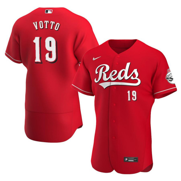 Men's Cincinnati Reds 19 Authentic Red Alternate 2020 Joey Votto Jersey
