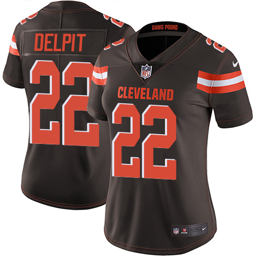 Cleveland Browns #22 Grant Delpit Brown Team Color Women's Stitched Vapor Untouchable Limited Jersey Womens