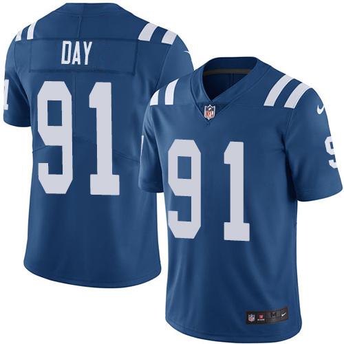 Indianapolis Colts #91 Sheldon Day Royal Blue Team Color Men's Stitched Vapor Untouchable Limited Jersey Men's