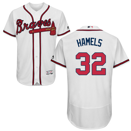 Atlanta Braves #32 Cole Hamels White Flexbase Authentic Collection Stitched Jersey Men's
