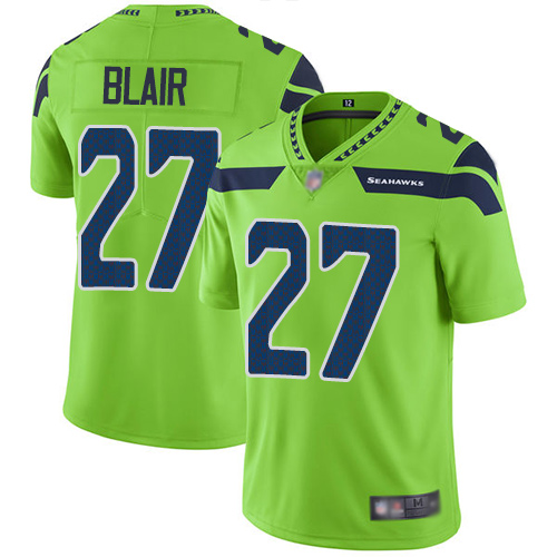 Seattle Seahawks #27 Marquise Blair Green Youth Stitched Limited Rush Jersey Youth