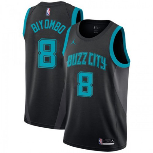 Charlotte Hornets #8 Bismack Biyombo Black Womens Jordan Swingman City Edition 2018/19 Jersey Womens