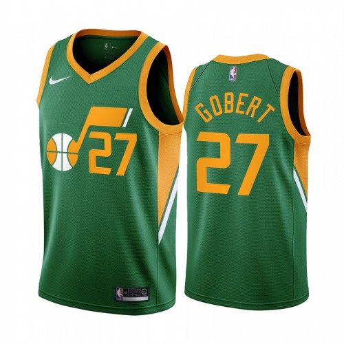 Utah Utah Jazz #27 Rudy Gobert Green Youth Swingman 2020-21 Earned Edition Jersey Youth