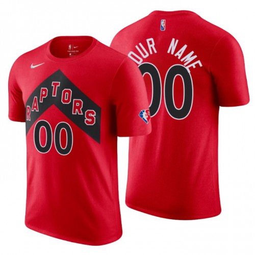 Toronto Raptors Custom Red Men's 2021-22 75th Anniversary Diamond T-Shirt