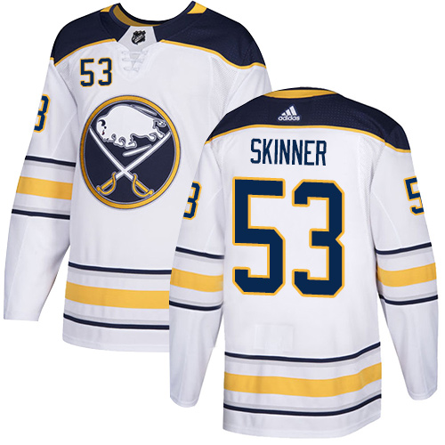 Adidas Buffalo Sabres #53 Jeff Skinner White Road Authentic Youth Stitched Jersey Youth