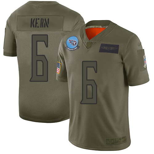 Tennessee Titans #6 Brett Kern Camo Youth Stitched Limited 2019 Salute to Service Jersey Youth