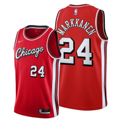 Chicago Chicago Bulls #24 Lauri Markkanen Youth 2021-22 City Edition Red Jersey Youth