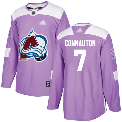 Adidas Colorado Avalanche #7 Kevin Connauton Purple Authentic Fights Cancer Stitched Youth Jersey Youth