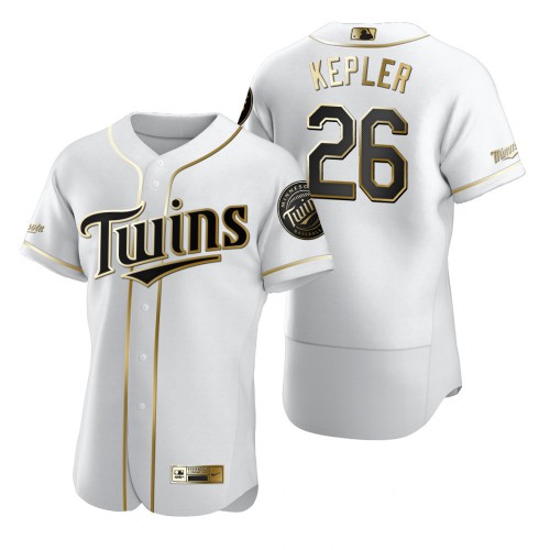 Minnesota Minnesota Twins #26 Max Kepler White Men's Authentic Golden Edition Jersey Men's