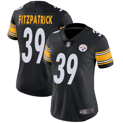 Steelers #39 Minkah Fitzpatrick Black Team Color Women's Stitched Vapor Untouchable Limited Jersey