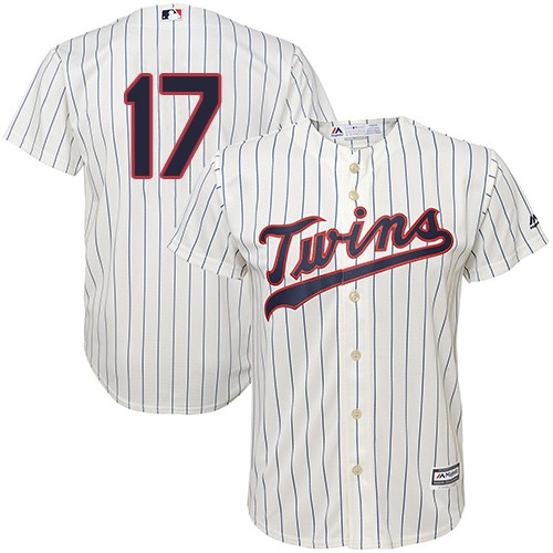 Minnesota Twins #17 Jose Berrios Cream Strip Cool Base Stitched Youth Jersey Youth