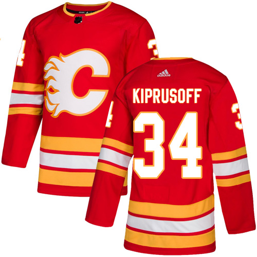 Adidas Calgary Flames #34 Miikka Kiprusoff Red Alternate Authentic Stitched Jersey Men's