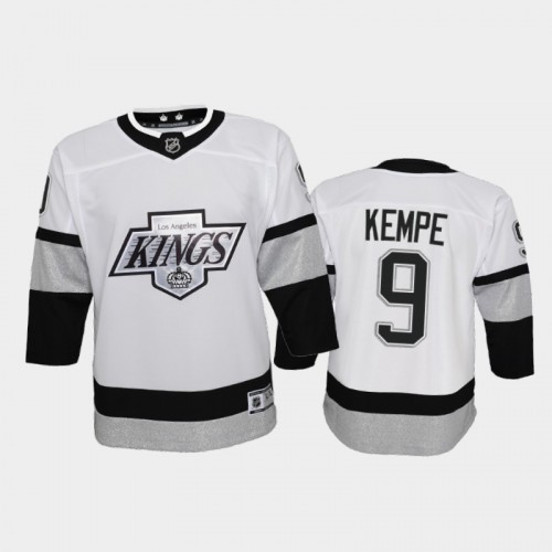 Adidas Los Angeles Kings #9 Adrian Kempe Youth 2021-22 Alternate Game Jersey - White Youth