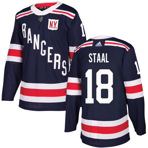 Adidas New York Rangers #18 Marc Staal Navy Blue Authentic 2018 Winter Classic Stitched Youth Jersey Youth