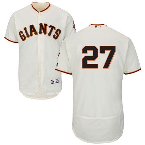 San Francisco Giants #27 Juan Marichal Cream Flexbase Authentic Collection Stitched Jersey Men's