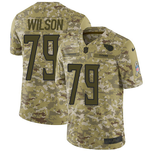 Tennessee Titans #79 Isaiah Wilson Camo Men's Stitched Limited 2018 Salute To Service Jersey Men's