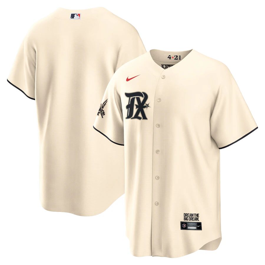 Men's Youth Women's Texas Rangers Blank Cream 2023 City Connect Replica Jersey