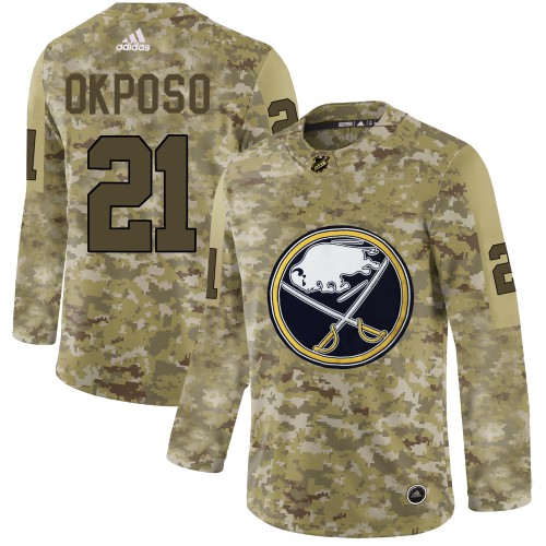 Adidas Buffalo Sabres #21 Kyle Okposo Camo Authentic Stitched Jersey Men's